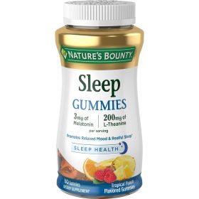 Nature's Bounty Melatonin Sleep Aid Gummies, 3 mg, 60 Count