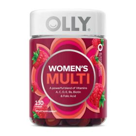 OLLY Women's Multivitamin Gummy, Health & Immune Support, Berry, 130 Count