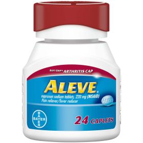 Aleve Soft Grip Arthritis Cap Pain Reliever/Fever Reducer Naproxen Sodium Caplets, 220 mg, 24 ct