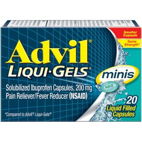 Advil Liqui-Gels Minis Pain and Headache Reliever Ibuprofen Capsules;  200 mg;  20 Count