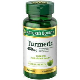 Nature's Bounty Turmeric Capsules;  Antioxident Health;  450 mg;  60 Count