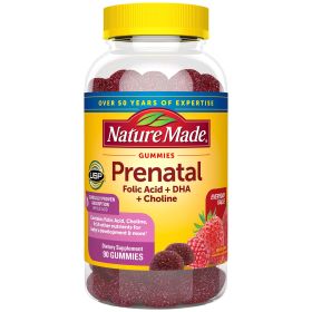 Nature Made Prenatal Gummies with DHA and Folic Acid;  Prenatal Health;  90 Count (Brand: Nature Made)