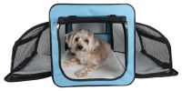 Pet Life Capacious Dual-Expandable Wire Folding Lightweight Collapsible Travel Pet Dog Crate